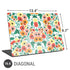 Bouffants and Broken Hearts Geometric Flowers Universal Laptop 16.6in (13.4 x 9.7in) Skin